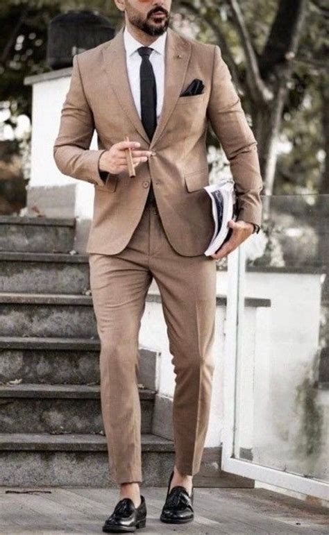 suits for men golden beige men suit 2 piece slim fit suits etsy brown suits for men wedding