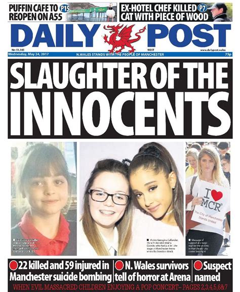 The Front Page Of Todays Uk National And Regional Newspapers