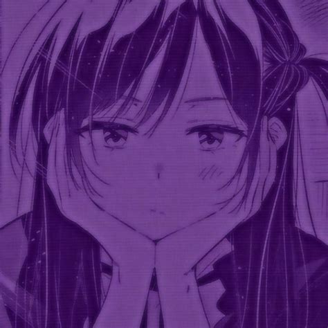 Purple Girl Em 2021 Anime Escuro Cenário Anime Ícones Fofos