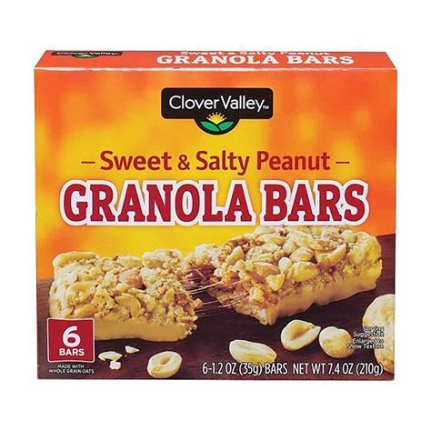 Clover Valley Sweet Salty Peanut Granola Bars Oz Count