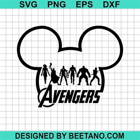 Mickey Ears Avengers Svg Avengers Marvel Svg Mickey Head Svg In 2022