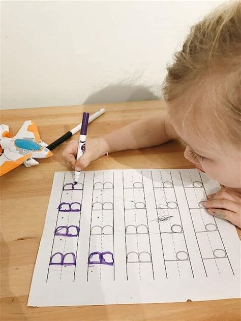 Teaching Preschoolers To Write Letters At Home Blue And Hazel