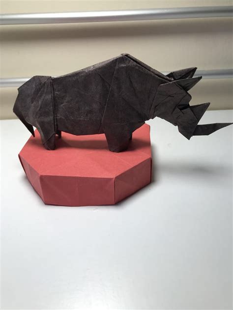 Rhino By Chen Xiao Dragon Baby Dragon And Stand By Jo Nakashima Origami