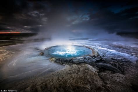 There She Blows Beautiful Hot Springs And Moment Icelandic Geysers