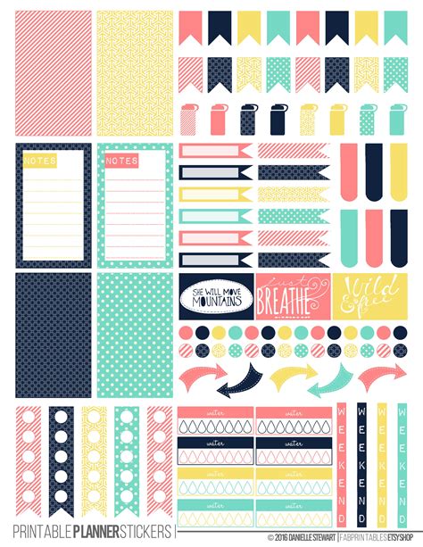 Spring Pastel Printable Planner Stickers Made To Fit The Happy Planner