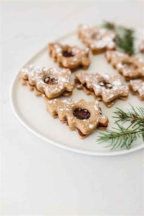 Cookie Exchange Chocolate Linzer Cookie Recipe The Effortless Chic