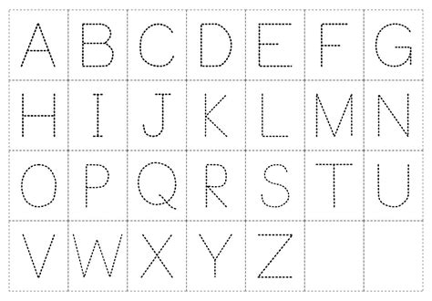 Alphabet Letter Tracing Printables Activity Shelter Alphabet Letters