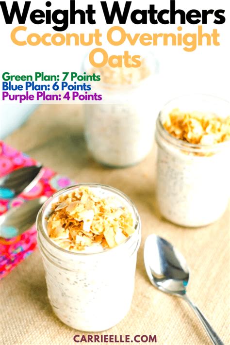 21 Day Fix Coconut Overnight Oats With Weight Watchers Points