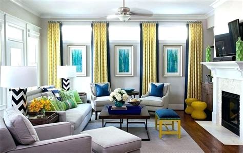 Blue Yellow And Grey Living Room Thegouchereye