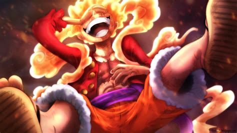 One Piece Luffy Gear Sun God Nika K Wallpaper Download
