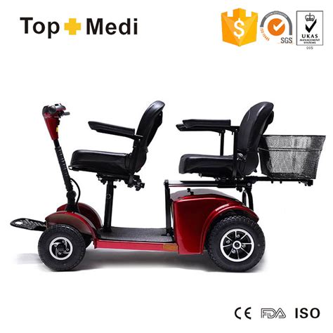 Tew8025b Double Two 2 Seat 4 Wheel Mobility Scooter For Elderly And