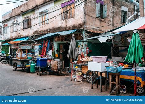 Dirty And Crowded Streets Of Bangkok Thailand Editorial Image Image