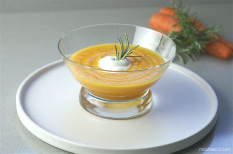 Crema De Zanahoria Y Naranja RECETA MISS BLASCO