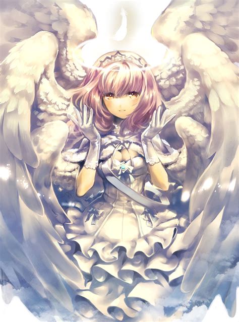 Angel Beautiful Girl Anime Pink Hair Wings Anime Angel Girl Manga Girl Anime Angel