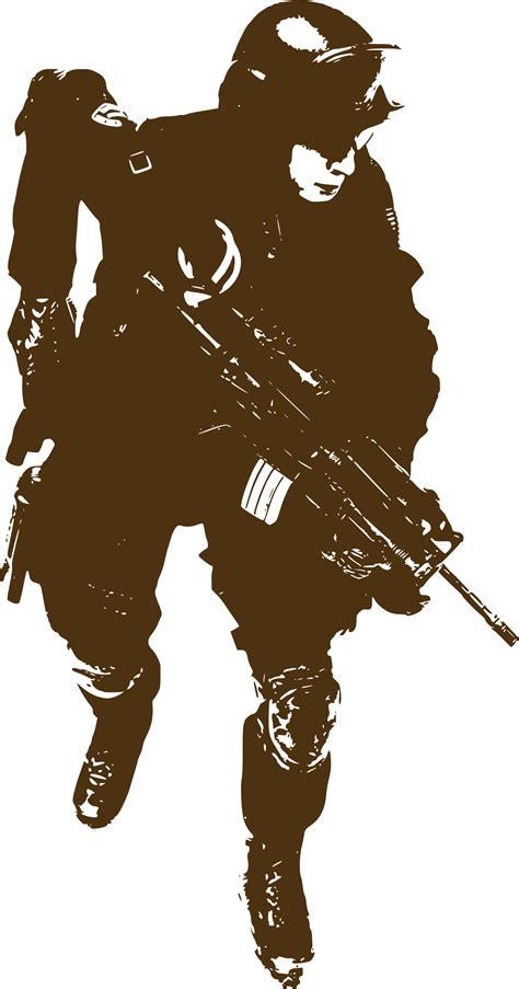 Soldier Sticker Military Decal Brown Line Soldier Png Download 2000
