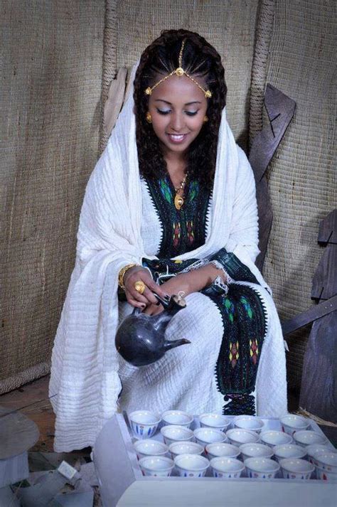 Ethiopian Girl In Traditional Coffee Ceremony Pics