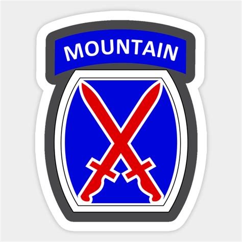 10th Mountain Division Logo 10th Mountain Division Patch Sticker