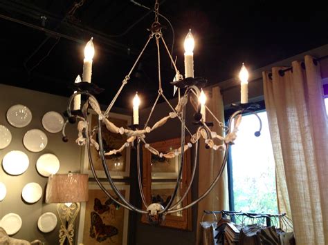 Great Oyster Shells Make This Hand Made Chandelier Shine Iron