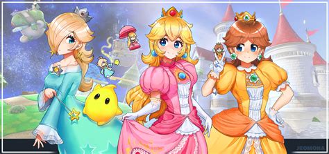 Wallpaper Mario Bros Princess Rosalina Princess Daisy Princess Peach 4096x1934 Nexpo