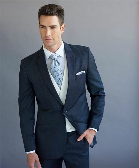 Every fashionable male needs a few formal wear pieces for special occasions, business events and social functions. Navy fitted suit. Available to buy or hire. Australian ...