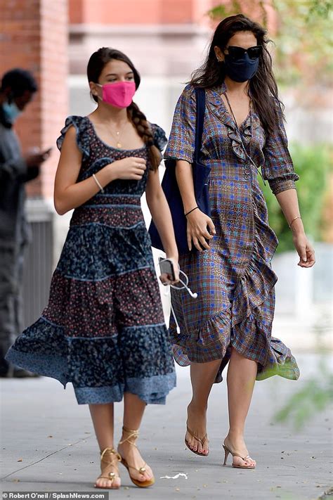 katie holmes and daughter suri cruise get all dressed up for a girls day in the big apple