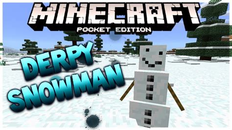 ️how To Create A Derpy Snowman In Minecraft Pe Youtube
