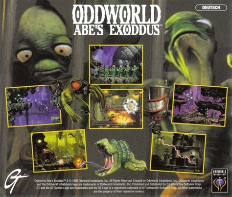 Oddworld Abes Exoddus 1998 Box Cover Art Mobygames