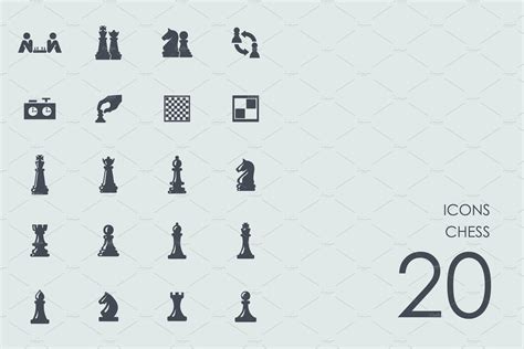 Chess Icons Custom Designed Icons Creative Market
