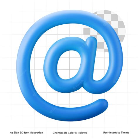 Premium Psd At Sign Email Address Symbol User Interface Theme 3d Icon