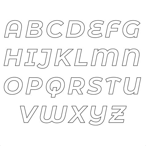 Printable Letters Cut Out Stencil Letters 12 Inch Uppercase Stencil
