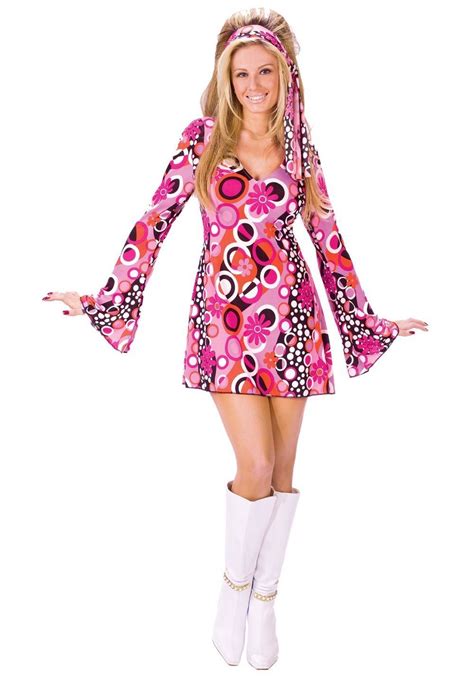 Cute Gogo Dancer Halloween Costume 70s Fancy Dress Disco Costume