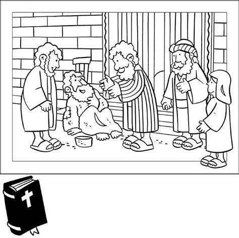 ️peter Heals The Lame Man Coloring Page Free Download