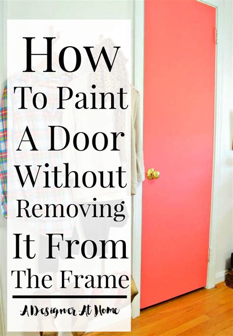 The front door was replaced a few months ago. How To Paint A Door Without Removing It From The Frame - A ...