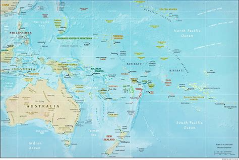 South West Pacific Nasa Map