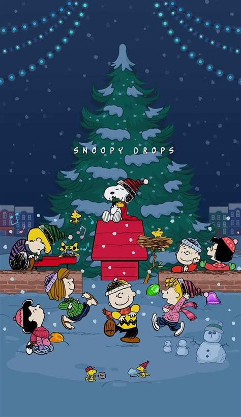 Download Cute Snoopy Christmas Peanuts Characters Wallpaper