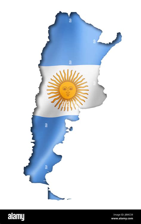 Argentina Map With Flag