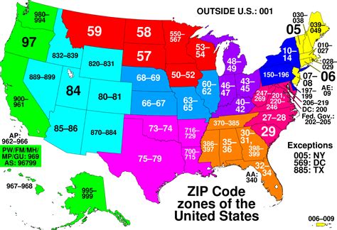 Area Code Zip Code Map Map