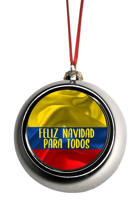 Colombia Ornament - Colombia Christmas Ornament Flag Feliz Navidad Para Todos - Ornament ...