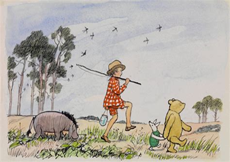 Eeyore Christopher Robin Piglet And Pooh Goin Fishin Winnie The Pooh