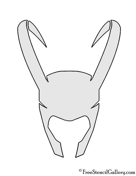 Loki Helmet Stencil | Free Stencil Gallery