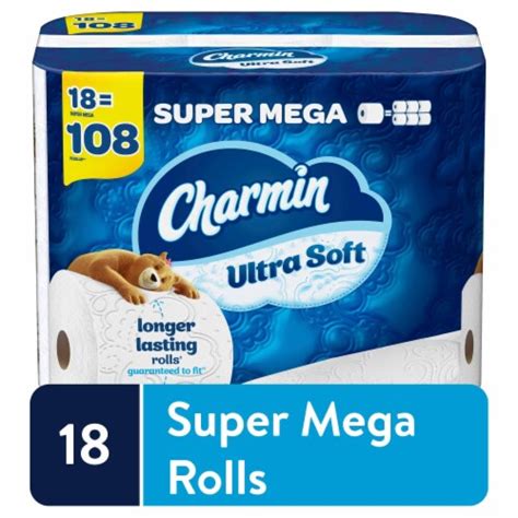 Charmin Ultra Soft Super Mega Roll Toilet Paper 18 Rolls Kroger
