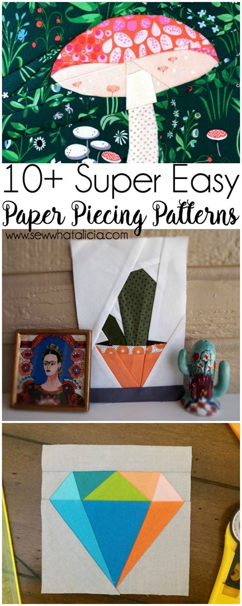 10 Easy Paper Piecing Patterns Sew What Alicia