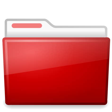 Red File Folder Vector Clipart Image Free Stock Photo Public Domain
