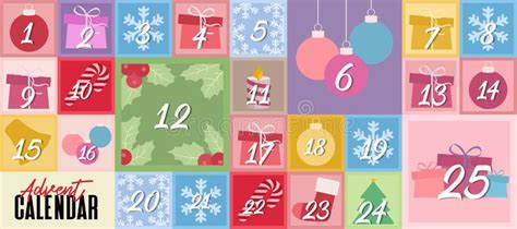 Christmas Advent Calendar Stock Vector Illustration Of Circle 159468927