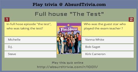 Trivia Quiz Full House The Test