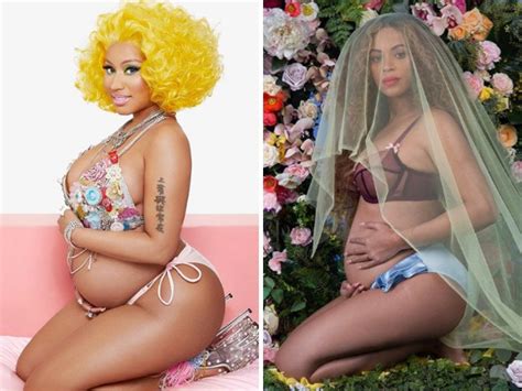 Nicki Minaj Is Pregnant Rapper Takes Inspiration From Beyonce Poses