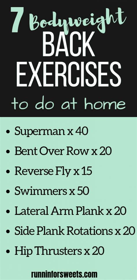 The 7 Best Bodyweight Back Exercises To Do At Home Runnin For Sweets