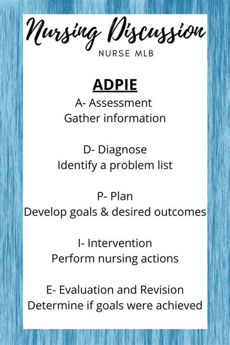 Adpie Nursing Pocess Mnemonic Nursingschool Nursingresources Image