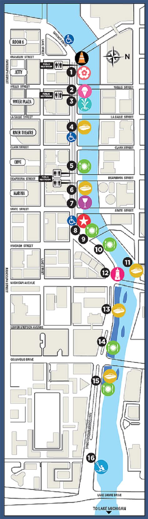 Free Riverwalk Map And Details In Chicagocago