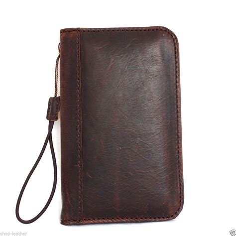 Genuine Italian Leather Case For Apple Iphone 8 Book Wallet Cover Slim